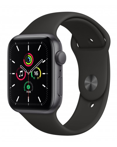 Apple Watch SE GPS + Cellular 44mm Space Gray Aluminum Case w. Midnight Sport Band (MKRR3, MKT33)
